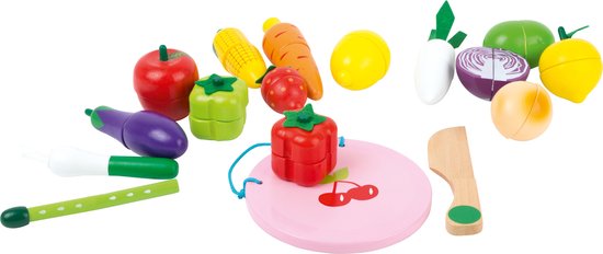 Houten speelgoed eten en drinken - Snijdbare magnetisch fruit en groente -  Houten... | bol.com