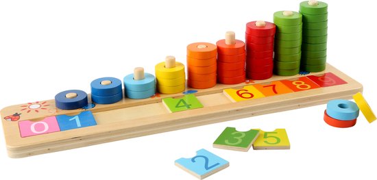 Abaque en bois "calculer" - Apprenez à compter avec des anneaux en bois -  jouets en... | bol.com