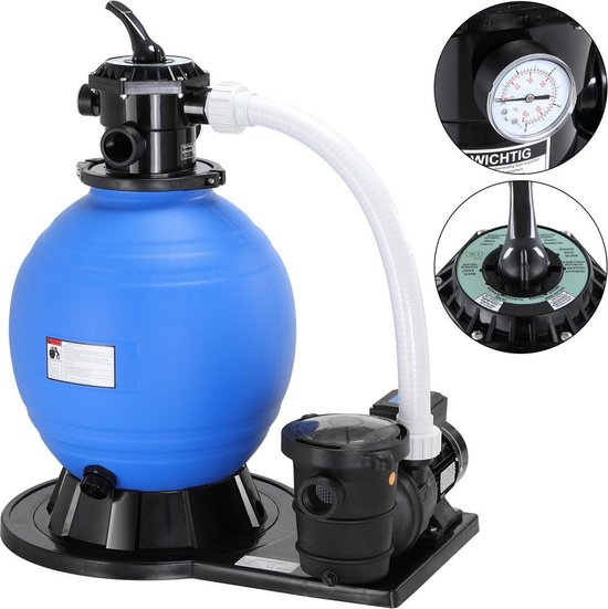 Pompe filtre à sable 15.900 l/h préfiltre 600W système de filtration eau  piscine | bol.com