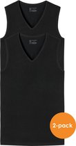 SCHIESSER 95/5 tanktops (2-pack) - V-hals - zwart - Maat: S