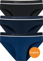 SCHIESSER 95/5 rioslips (3-pack) - zwart - blauw en donkerblauw - Maat: S