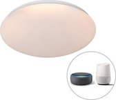 QAZQA iene - Moderne LED Plafondlamp - 1 lichts - Ø 38 cm - Wit -  Woonkamer | Slaapkamer | Keuken