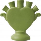 HEINEN - Klei - Tulpenvaas hartvormig 15cm groen