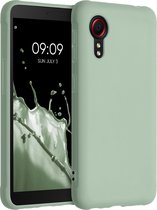 kwmobile phone case pour Samsung Galaxy Xcover 5 - Coque pour smartphone - Coque arrière en gris vert