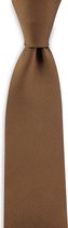 JB Collection - Stropdassen - stropdas bruin smal - bruin