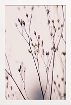 JUNIQE - Poster in houten lijst Wild Flower Pastel 3A Beige -30x45