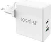 Celly - Adapter 30W Type C en USB - Duo Adapter USB C