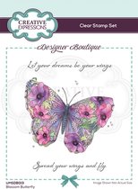 Creative Expressions Clear stamp - Vlinder met quotes - A6