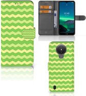 Telefoonhoesje Nokia 1.4 Book Case Waves Green