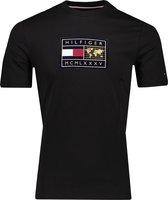 Tommy Hilfiger T-shirt Zwart Normaal - Maat M - Heren - Herfst/Winter Collectie - Katoen