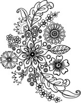 Unmounted Rubber Stamp Floral Spray (CI-466)