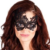 Boland - Kanten oogmasker Masquerade Zwart - Volwassenen - Showgirl