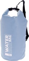 Lichtblauwe waterdichte tas/draagzak met hengels en gespsluiting - 30 liter - Strandtas - Outdoor - Kamperen - Hiken