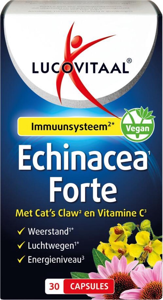 Lucovitaal Echinacea Forte Met Cat`s Claw & Vitamine C Capsules 30CP