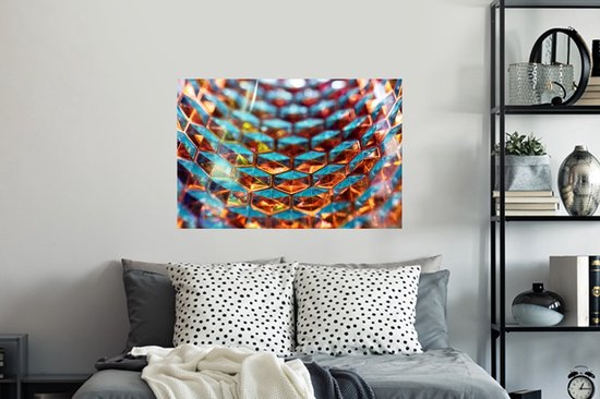 Stickers muraux - Film Autocollant - Nid d'Abeille en Verres - 90x60 cm - Film Adhésif - Stickers muraux Muraux Chambre d'Enfant - Papier Peint Auto Adhésif