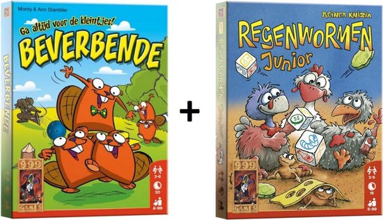 Ambitieus roterend Vlek Beverbende kaartspel + Regenwormen junior dobbelspel spel - party game  spelletjes... | bol.com