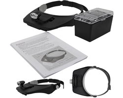 MMOBIEL 5 Delige Vergrootglas Hoofdband met LED licht voor precisie reparaties