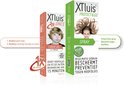 XTluis Liquid Gel en XTluis Protect & Go spray. De sprayfles toont een meisje met wapperend bruin haar.