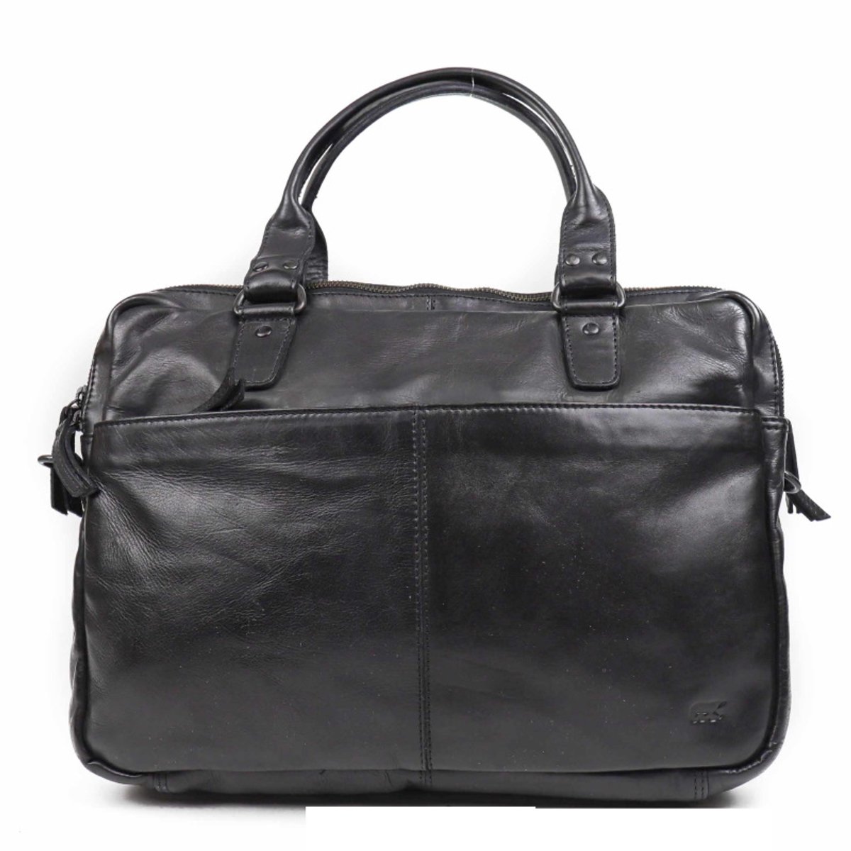 Bear Design Teun Leren Laptoptas -14 inch Laptopvak - Zwart