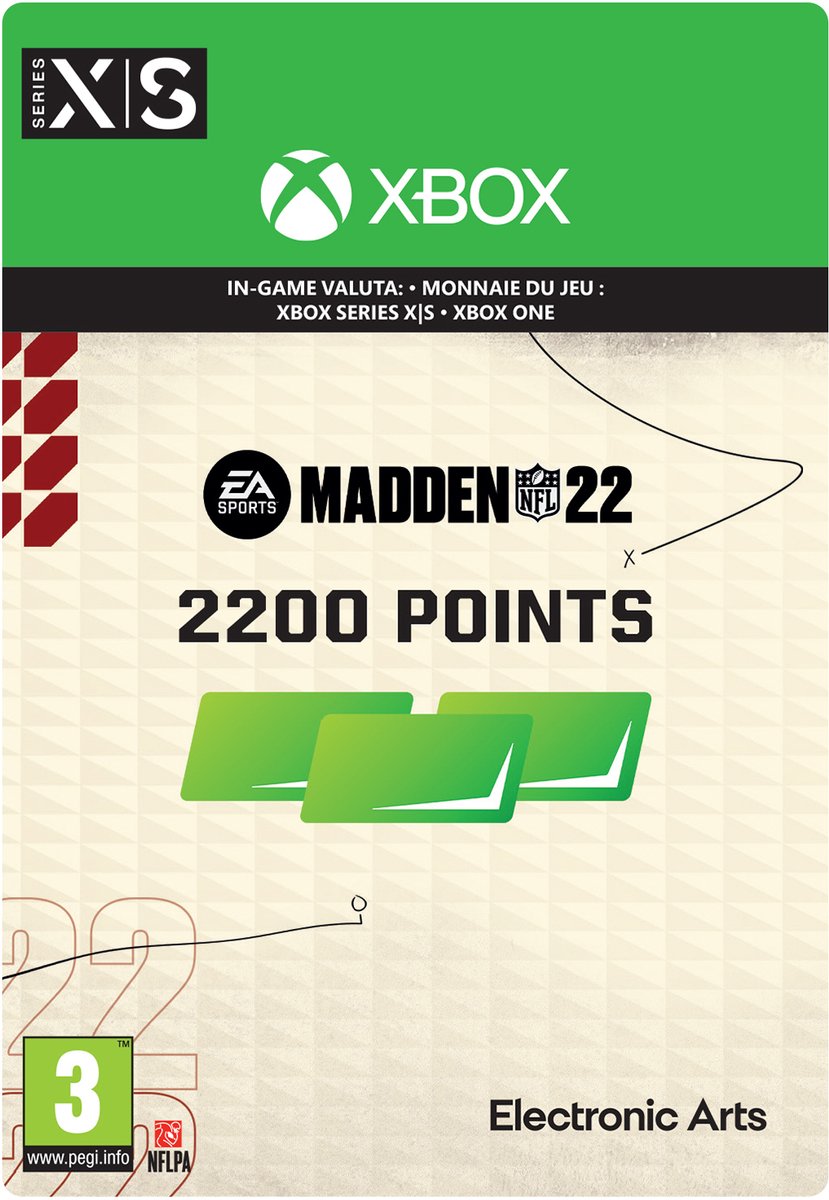 Madden NFL 22: 2200 Madden Points - Xbox Series X|S/Xbox One - Currency - Niet beschikbaar in Belgie