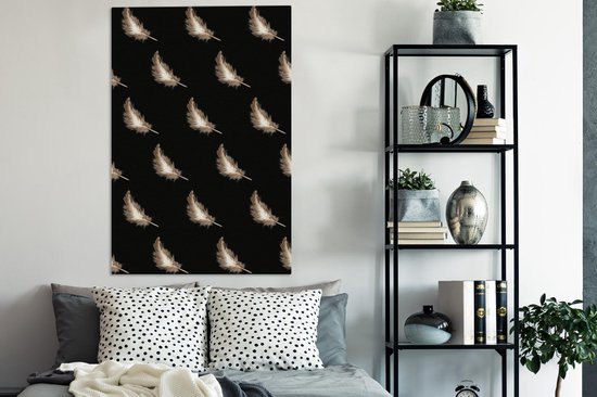 Toile Peinture Ressorts - Motif - Wit - 80x120 cm - Décoration murale