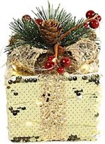 Countryfield Decoratie Cadeaubox Led 20 Cm Goud