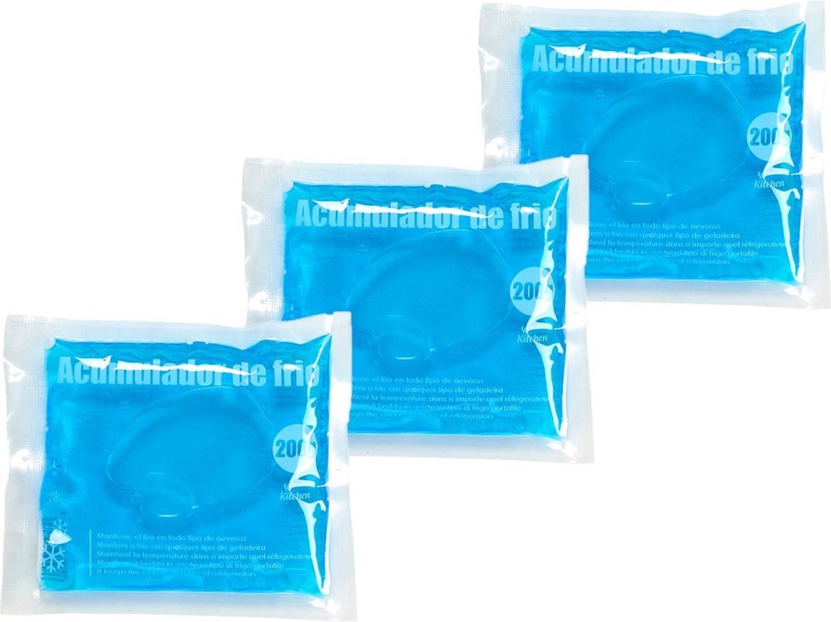 Set van 8x stuks herbruikbare koelelementen/icepacks 15 x 13 x 2 cm - Flexibele koelelementen voor koeltas/koelbox