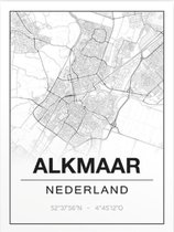 Poster/plattegrond ALKMAAR - 50x70cm