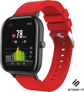 Siliconen Smartwatch bandje - Geschikt voor  Xiaomi Amazfit GTS silicone band - rood - Strap-it Horlogeband / Polsband / Armband