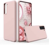 Samsung S21 Plus hoesje - S21 Plus hoesje Pink Sand - Samsung Galaxy S21 Plus hoesje Nano Liquid siliconen Backcover- hoesje Samsung S21 Plus