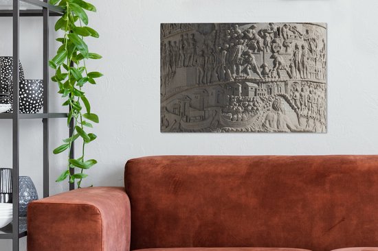 Colonne Trajane de l'Empire romain 90x60 cm - Tirage photo sur toile (Décoration murale salon / chambre)