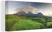 Canvas schilderij 160x80 cm - Wanddecoratie Rijsveldenop Bali - Muurdecoratie woonkamer - Slaapkamer decoratie - Kamer accessoires - Schilderijen