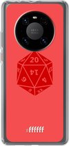 6F hoesje - geschikt voor Huawei P40 Pro -  Transparant TPU Case - D20 - Red #ffffff