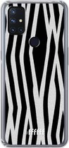 6F hoesje - geschikt voor OnePlus Nord N10 5G -  Transparant TPU Case - Zebra Print #ffffff