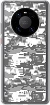 6F hoesje - geschikt voor Huawei P40 Pro -  Transparant TPU Case - Snow Camouflage #ffffff