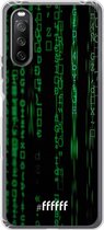 6F hoesje - geschikt voor Sony Xperia 10 III -  Transparant TPU Case - Hacking The Matrix #ffffff