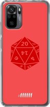 6F hoesje - geschikt voor Xiaomi Redmi Note 10 Pro -  Transparant TPU Case - D20 - Red #ffffff