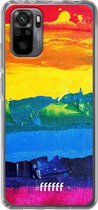 6F hoesje - geschikt voor Xiaomi Redmi Note 10 Pro -  Transparant TPU Case - Rainbow Canvas #ffffff