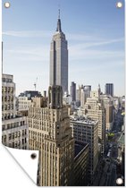 Tuinposter - Tuindoek - Tuinposters buiten - New York - Empire State Building - Skyline - 80x120 cm - Tuin