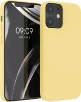 kwmobile telefoonhoesje voor Apple iPhone 12 / 12 Pro - Hoesje met siliconen coating - Smartphone case in zacht geel