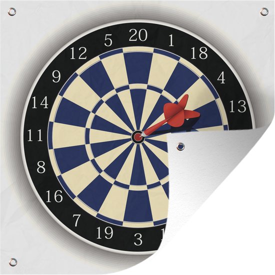 Tuindoek Een illustratie van een pijl in een dartbord - 100x100 cm | bol.com