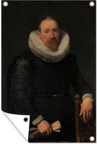 Tuinposter - Tuindoek - Tuinposters buiten - Portrait of a Man - Schilderij van Anthony van Dyck - 80x120 cm - Tuin