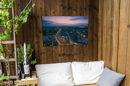 Tuinposters buiten Zonsopkomst in de Duitse stad Bonn - 90x60 cm - Tuindoek - Buitenposter