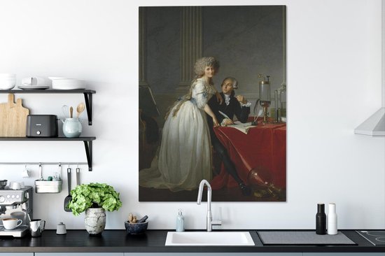Portrait de M. Lavoisier et de sa femme - Peinture de Jacques-Louis David 90x120 cm - Tirage photo sur toile (Décoration murale salon / chambre)