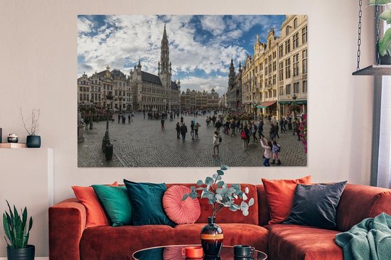 Tableau sur Toile Grand Place - Personnes - Bruxelles - 150x100 cm