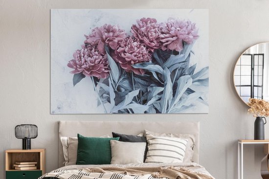 Peintures sur Toile - Pivoines de Bourgogne - 150x100 cm - Décoration murale