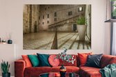 Canvas Schilderij De stadslobby van Dubrovnik in Kroatië - 150x100 cm - Wanddecoratie