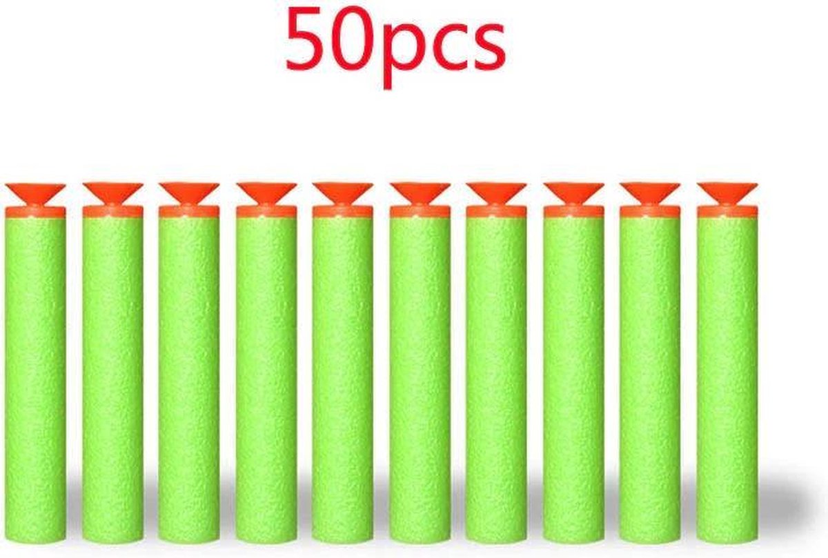 50 groene zuignap pijltjes geschikt voor Nerf- voor Blaster Guns - dart -  pijl - darts | bol.com