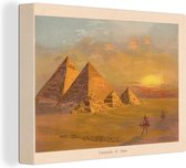 Illustration des pyramides de Gizeh en Egypte 120x90 cm - Tirage photo sur toile (Décoration murale salon / chambre)