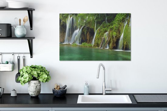 Belle nature au parc national des lacs de Plitvice Toile 90x60 cm - Tirage photo sur toile (Décoration murale salon / chambre)